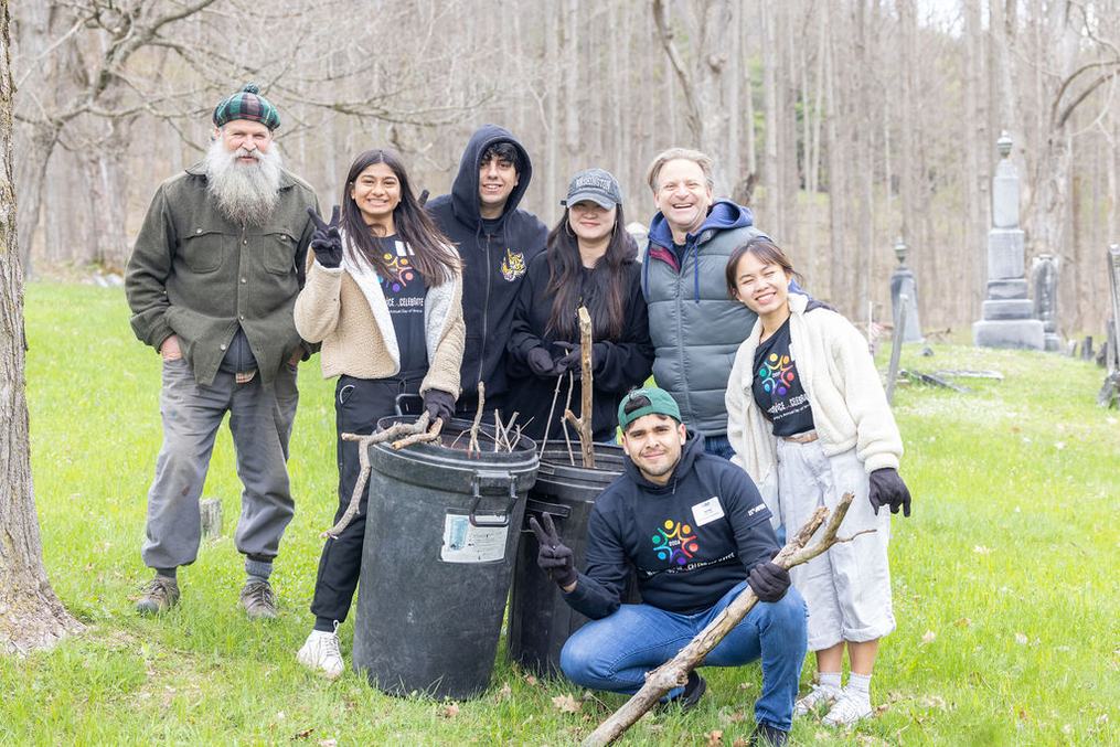 volunteers posing in group photo