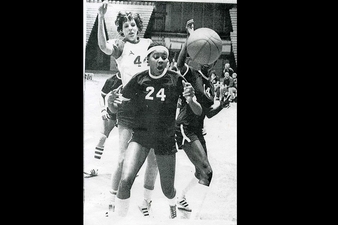 Madeline Ross '78 (No. 24) played basketball during her Keuka College career. She was inducted into the Dr. Arthur F. Kirk, Jr. Athletics Hall of Fame in 2006.